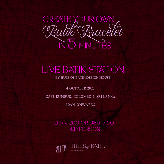 Ticket for One: Create your own Batik Bracelet at Live Batik Station, Colombo, Sri Lanka